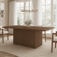 thumbnail image 1 of Walnut Solid Wood Rectangular Dining Table Seats 6 8, 1 of 6