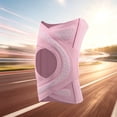thumbnail image 4 of Adjustable Open Knee Brace Breathable Non- Knee Support with Compression Straps Knee Stabilizer for Running Workout Pink L, 4 of 4