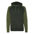 thumbnail image 1 of Independent Trading Co. Raglan Hooded Pullover XS Charcoal Heather/Army Heather Compañía de Comercio Independiente IND40RP, 1 of 1