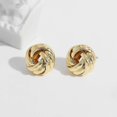 thumbnail image 5 of Fashion Metal Knot Twist Stud Earrings Statement Female Party Jewelry Xmas Gift, 5 of 5