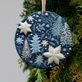 thumbnail image 2 of OAVQHLG3B Acrylic Christmas Ornaments Blue and White Forest Decorations Christmas Tree Hanging Ornaments Navy Blue Snowman Christmas Decor for Christmas Crafts Xmas Trees Door Farmhouse Decor, 2 of 7