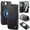 Black, variant on Dteck Flip Wallet Case for iPhone 16e with Screen Protector, PU Leather RFID Blocking Card Holder Shockproof Magnetic Phonoe Cover,Black