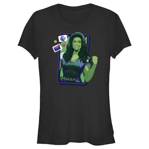 Junior's She-Hulk: Attorney at Law Call From a Hero  Graphic Tee Black Medium
