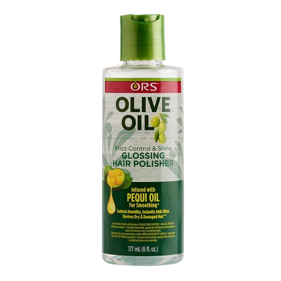 ORS Olive Oil Glossing Hair Polisher for Frizz Control & Shine, All Hair Types, 6.0 fl.oz.