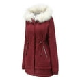 thumbnail image 3 of Vedolay Women Coats 2023 Hooded Jacket Winter Full Zipper Jacket Open Front Coats A,L, 3 of 3