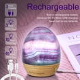 thumbnail image 2 of Artistone Egg-Shaped Rainbow Fluorite Crystal Night Light Carved Gemstone USB Rechargeable Lamp, 2 of 5