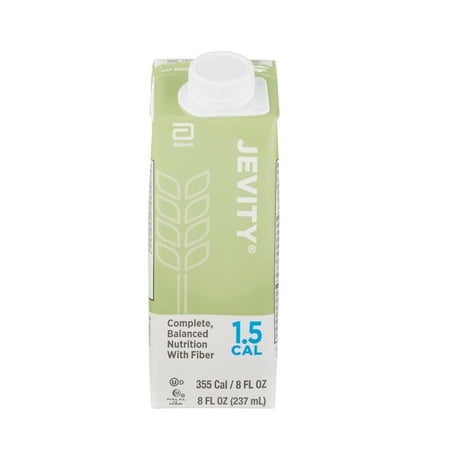 Jevity 1.5 Cal Therapeutic Nutritional Drink with Fiber, 15 Grams Protein, Unflavored for Oral or Tube Feeding, 8 fl oz, 24 Count