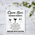thumbnail image 4 of JennyGems Bar Sign, Wedding Decor, Wedding Signs, Birthday Party Decorations, Home Bar, 10x12 Inches, Open Bar Drunken Moments Will Be Photographed Documented and Thoroughly Ridiculed, White, 4 of 9