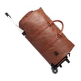 thumbnail image 4 of Bolsa de viaje con ruedas para ropa, bolsa de lona para traje, vestido de boda, viaje, hombres y mujeres Marrón, 4 of 8