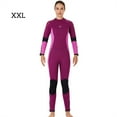 thumbnail image 3 of Traje de traje de traje completo Traje mojado para hombres y mujeres Actividades deportivas de agua de una pieza en agua fría para snorkeling Surfing Spearfishing mujer / vino rojo xxl Kearding OD017131-36, 3 of 7