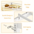 thumbnail image 7 of Zimtown Twin Over Twin Bunk Bed with 3 Storage Drawers, Metal Low Profile Bunk Bed Frame with LED Lights, Charging Station, White, 7 of 7