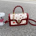 thumbnail image 3 of Este es un bolso rojo con un lindo diseño de cereza para citas e compras., 3 of 6
