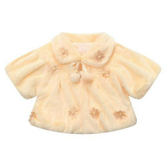 Little Girls Rose Delicate Flowers Early Winter Waistcoat 4/5