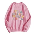 thumbnail image 2 of Sweatshirts à Col Rond Imprimé Lettres pour Femmes Manches Longues Pull Mignon Décontracté Coupe Ample Mode Automne, 2 of 4