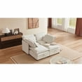 thumbnail image 4 of Gundir 4-Seater Modular Sectional Sofa with Storage Ottoman, Double Layer Cushions, Freely Configurable for Living Room Office Apartment, Beige Polyester Fabric, 65.35"W x 62.99"D x 31.88"H, 4 of 20