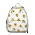 thumbnail image 1 of Floral and Bee Students Backpack - Rustic Yellow Sunflower and Butterfly Pattern with Vintage Farmhouse Style, Lightweight Waterproof School Bag for Students, 1 of 6