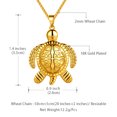 thumbnail image 4 of Celtic Turtle Necklace for Women Men Trinity Knot Sea Turtle Pendant 18K Gold Plated Irish Jewelry, 4 of 8