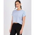 thumbnail image 2 of Real Essentials 5 Pack: Women's Dry Fit Crop Top - Short Sleeve Crew Neck Stretch Athletic Tee (Available in Plus Size), 2 of 5