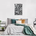 thumbnail image 2 of Wynwood Studio Abstract Modern Canvas Art - Black Mandala, Wall Art for Living Room, Bedroom, and Bathroom, 16 in x 24, Black and White Home Decor, 2 of 5