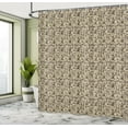 thumbnail image 4 of Ambesonne Camo Shower Curtain, Camouflage Repeat, 69"Wx70"L, Taupe Pale Sepia, 4 of 4