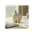 thumbnail image 3 of Modern Abstract Animal Vase - Unique Porcelain & Ceramic Decorative Sculpture for Home, Office, Bedroom & Living Room - 9" White, 3 of 12