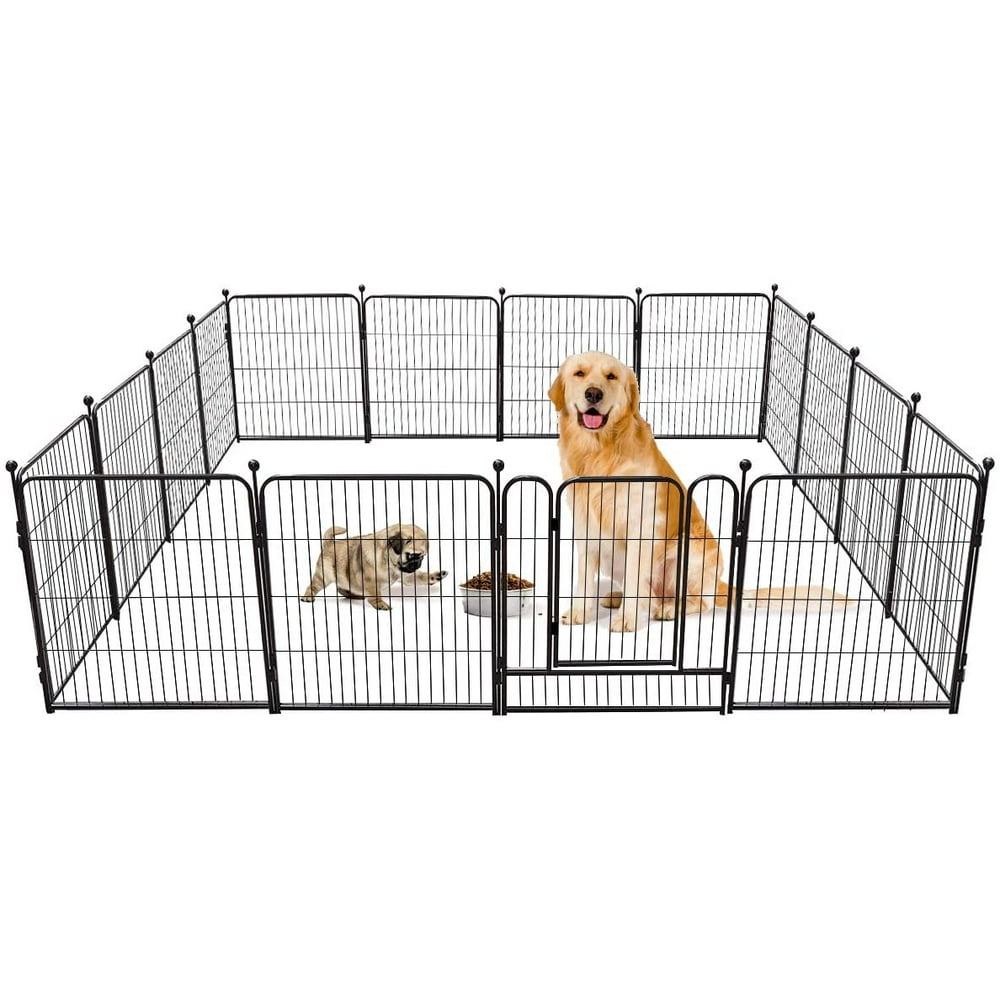 Dog Playpen 16 Panels 32" H Heavy Duty Puppy Pen Fence