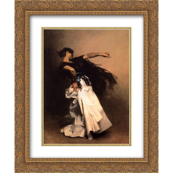 John Singer Sargent 2x Matted 20x24 Gold Ornate Framed Art Print 'Spanish Dancer'