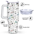 thumbnail image 3 of 40oz Funny Nurse Life Stainless Steel Flip Straw Tumbler Spill Proof Travel Cup Double Wall Vacuum Insulated Coffee Mug with Handle, 3 of 6