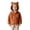 Brown, variant on Girls Zip Up Jackets with Bear Ear Hood Double Sided Fleece Casual Warm Cute Fuzzy Coat with Pockets for 12M-5Y