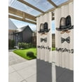 thumbnail image 3 of nqOlkjepod Outdoor Curtains for Patio Waterproof, Happy Father's Day Outdoor Privacy Panels Grommet, Funny Bow Beard Watercolor Blackout Outside Curtains for Porch/Cabana/Pergola 54"x95", 2 Panels, 3 of 8