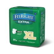Medline FitRight Extra Heavy Absorbency Adult Briefs, XL 20 Count
