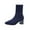 Navy, variant on Dasayo Pointed Toe Booties for Women Dress Ankle Green Comfy Stretch Low Heeled Mesh Boots Womens Shoes 36