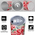 thumbnail image 4 of Flower Floral Print Pattern Insulated Lunch Bag for Women and Men, Large Portable Soft Cooler Tote, Thermal Food Storage Bag with Pearl Cotton, 8.66L, 8.75"x5.75"x9.5", 4 of 6