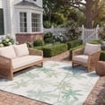 thumbnail image 3 of SAFAVIEH Courtyard Jaden Botanical Indoor/Outdoor Area Rug, Ivory/Green, 8' x 10', 3 of 12