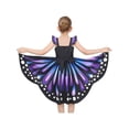 thumbnail image 5 of Girls Dress Purple Butterfly Wing Fairy Halloween Costume Princess Party 7 Years, 5 of 7