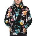 thumbnail image 2 of Bingfone Hibiscus Rose Men's Drawstring Hoodie Long Sleeve Pocket Sweatshirts-4X-Large, 2 of 6