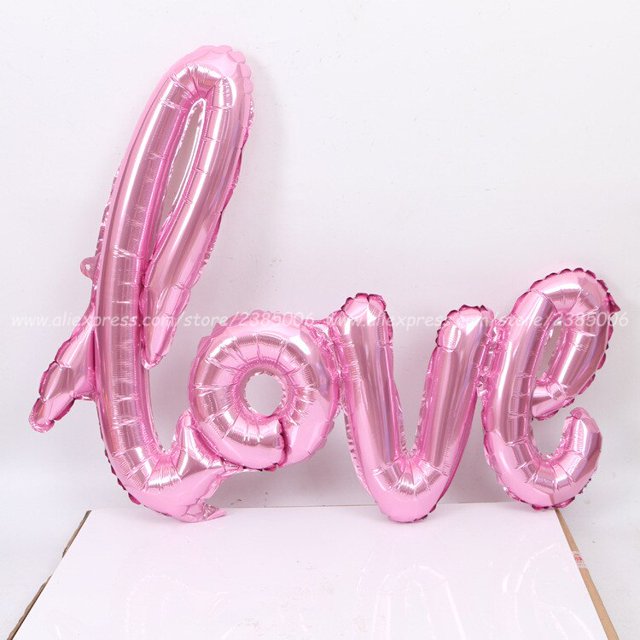 Ligaduras Carta de amor Globo de aluminio Aniversario Boda San Valentín Fiesta de cumpleaños Decoración Copa de champán Accesorios para fotos Tan Jianjun unisex
