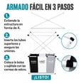 thumbnail image 2 of Cesto de Ropa Sucia KIMHI Plegable 3 Compartimentos Impermeable para Lavandería, 2 of 6
