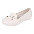 thumbnail image 4 of Mepaouo Womens Slip on Loafers Bowknot Comfortable Casual Flats Outdoor Dress Walking Shoes(White,7), 4 of 5