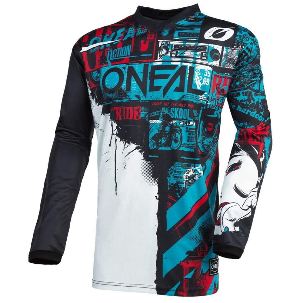 Oneal 2021 Element Racewear Offroad Jersey - Black/Blue E002-5 - Walmart.com - Walmart.com