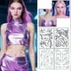 thumbnail image 5 of Kpop Cosplay Demon Hunter Temporary Tattoos Purple Makeup Tattoo Sticker, 5 of 5
