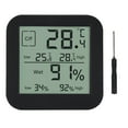 thumbnail image 2 of Término higrómetro temporizador Medidor de temperatura y Humedada de Doble Cara de Alta Precisión Con Pantalla Tálil Lcd Retroiluminada Higrómetro Termómetro de, 2 of 7