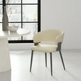 thumbnail image 2 of Luce Sand Textured Leatherette Dining Chair with Metal Legs, 2 of 9