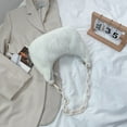 thumbnail image 3 of Fashion Women Hobos Shoulder Underarm Bag Autumn Winter Plush Pure Color Handbag, 3 of 6