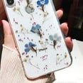 thumbnail image 5 of Compatible with iPhone 12 Pro Max Flower Case, Soft Clear Flexible Rubber Pressed Dry Real Flowers Case Girls Glitter Floral Cover Compatible with iPhone 12 Pro Max-Yellow, 5 of 11
