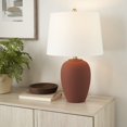 thumbnail image 3 of Maceta de cerámica con pantalla de color naranja oxidado de Lamp Nourison Home, 23 pulgadas, 3 of 6