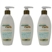 3 Pack OGX Quenching + Coconut Curls Frizz-Defying Curl Styling Milk 6 Ounce