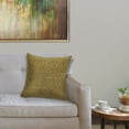 thumbnail image 3 of Jacquard Diamond Pattern Decorative Mustard Yellow Throw Pillow, 3 of 5