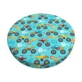 thumbnail image 1 of Balery Cartoon Monster Truck Fundas de asiento para taburete de bar redondo de tela de terciopelo ajustables que protegen de arañazos y manchas para sillas de 14 a 17 pulgadas.-12 inch, 1 of 7