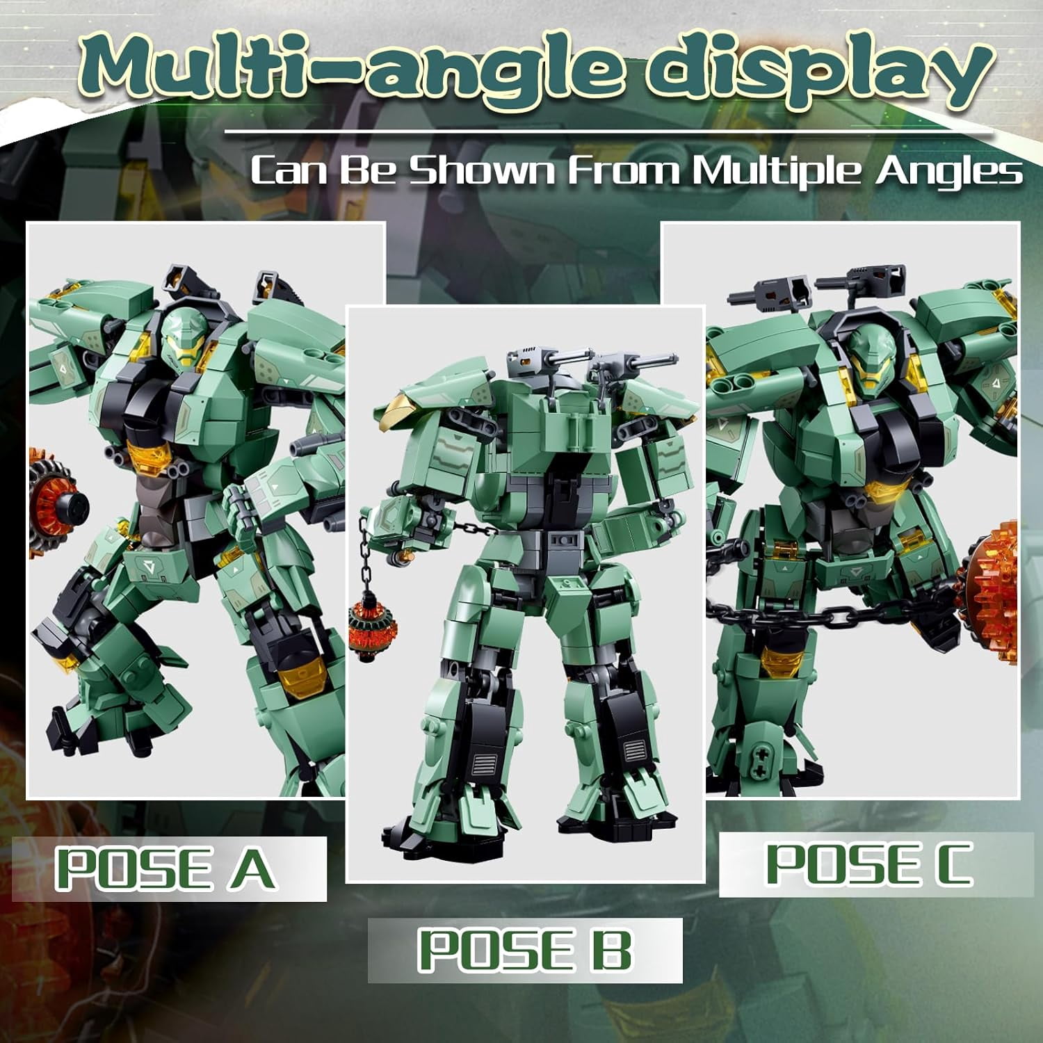 Transforming Robot Mech Building Block Sets, Mech Toys for Kids, Destroy Warrior City Soldier Mecha Model Action Mech Model Building Kit, Cool Creative Robots Toys Gift for Teens Boys, 542 PCS